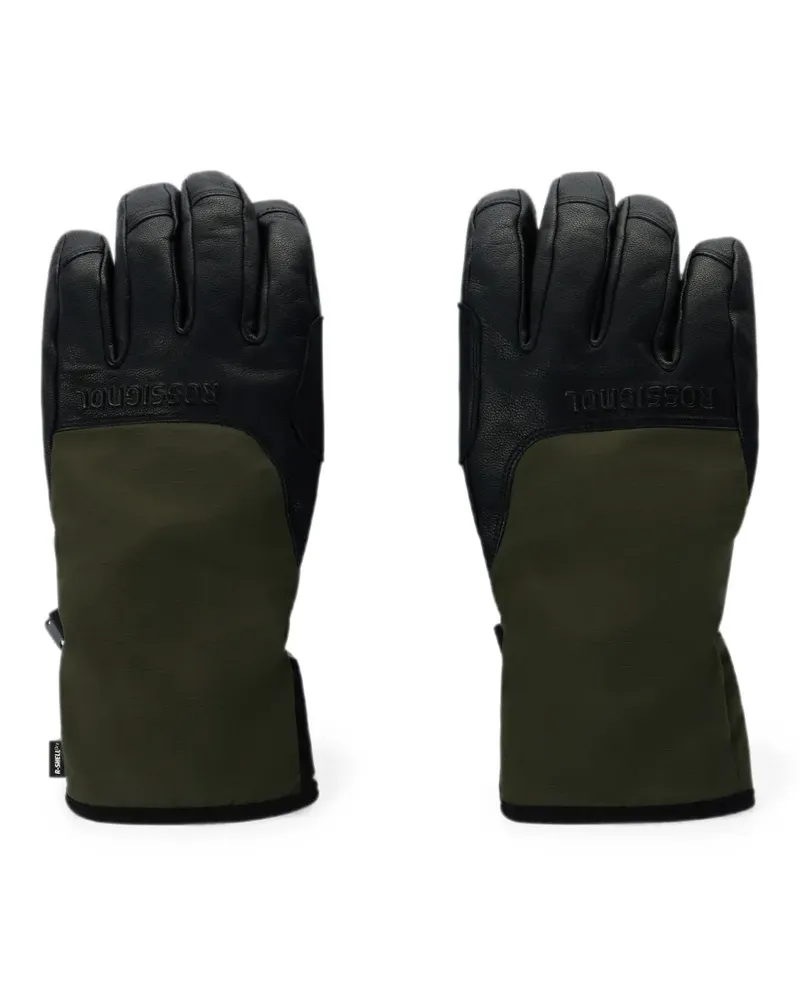 Rossignol Skihandschuhe mit Klettverschluss und Logo-Prägung - Schwarz Schwarz