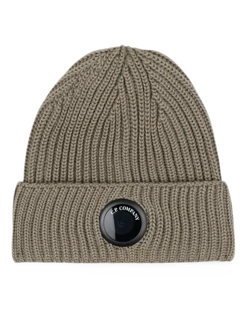 C.P. Company Gerippte Lens Beanie - Nude Nude