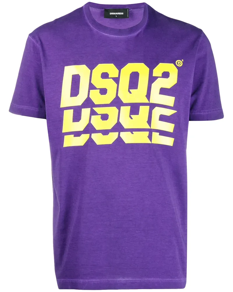Dsquared2 T-Shirt mit "DSQ2"-Print - Violett Violett