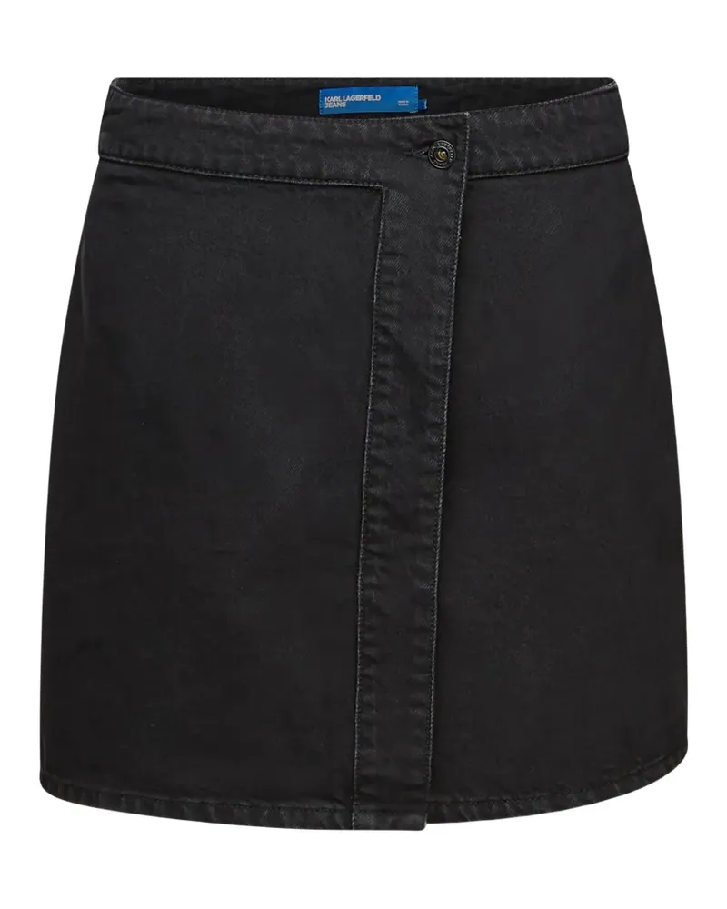 Karl Lagerfeld wrap denim skirt - Schwarz Schwarz