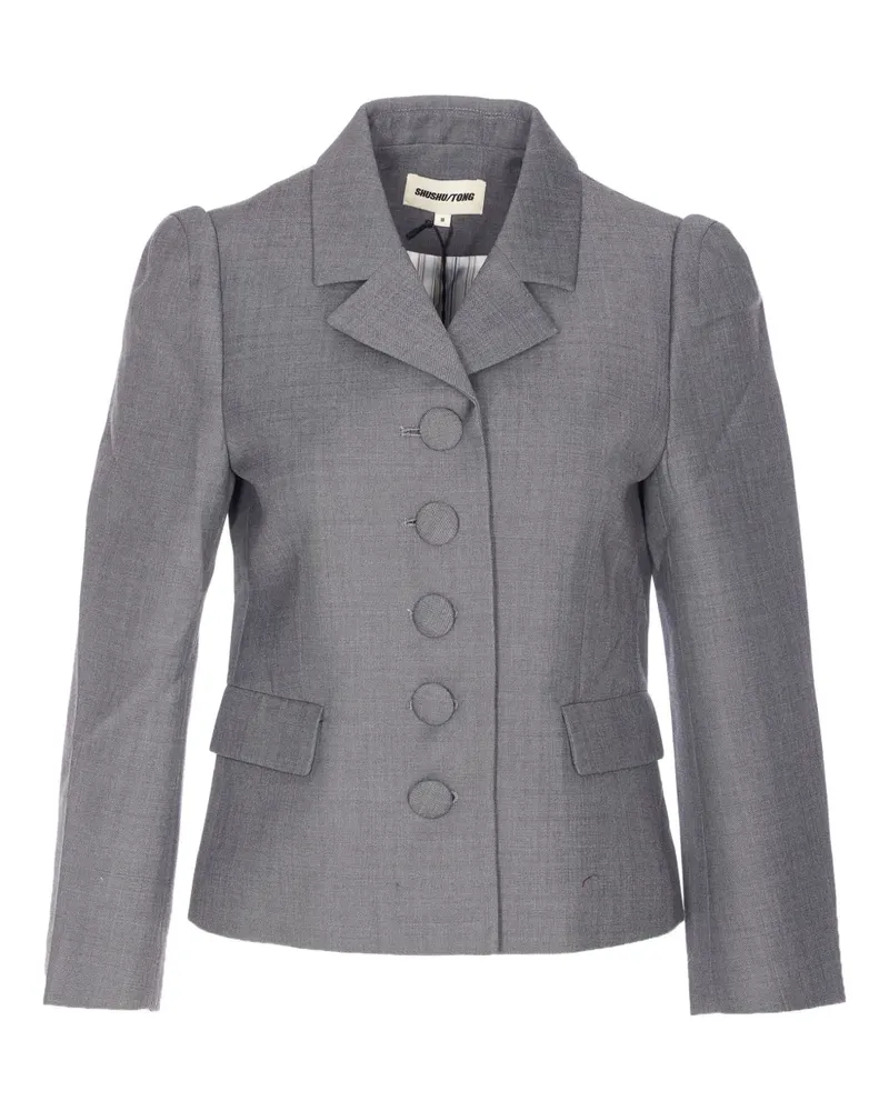 SHUSHU/TONG Geknöpfte Jacke mit Revers - Grau Grau