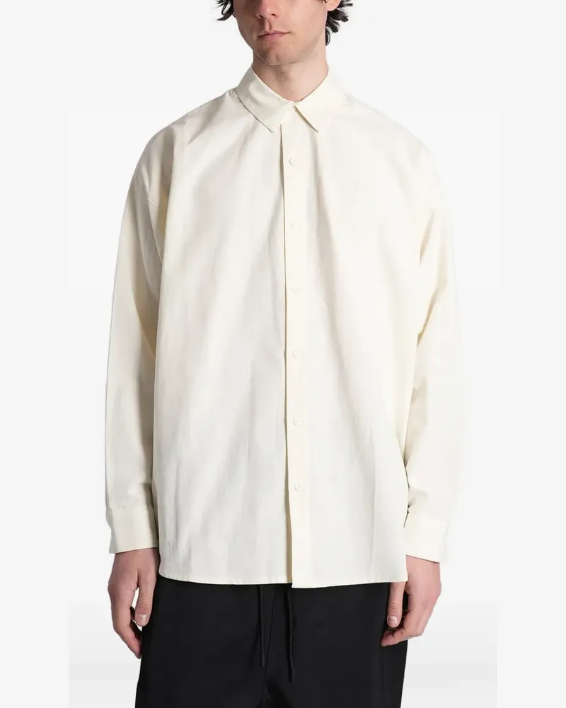 Fear of God Essentials embroidered-logo cotton shirt - Nude Nude