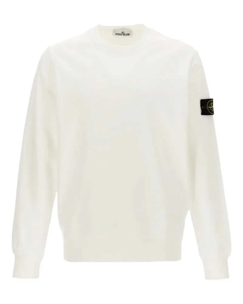 Stone Island Sweatshirt aus Fleece - Weiß Weiß