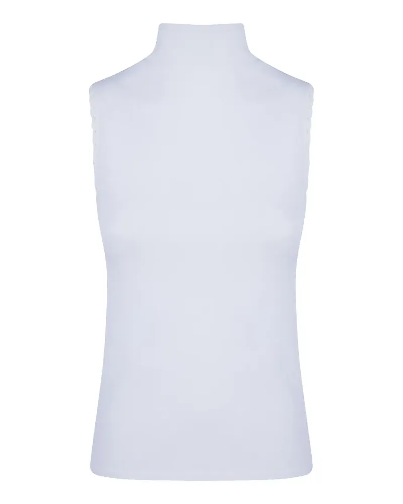 Twin-Set Knitted top with crochet details - Weiß Weiß