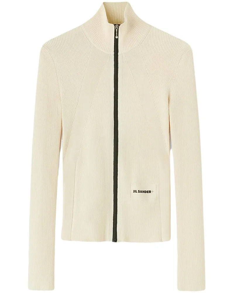 Jil Sander Cardigan mit Logo - Nude Nude
