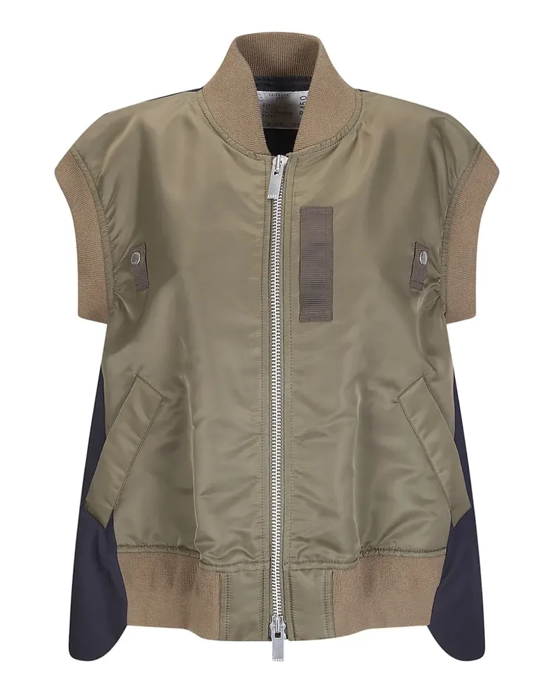 Sacai zip waistcoat - Grün Grün