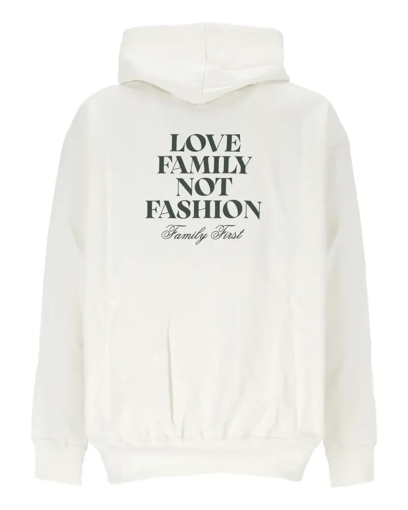 Family First logo hoodie - Weiß Weiß