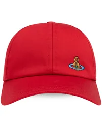 Vivienne Westwood Baseballkappe mit Orb-Stickerei Rot