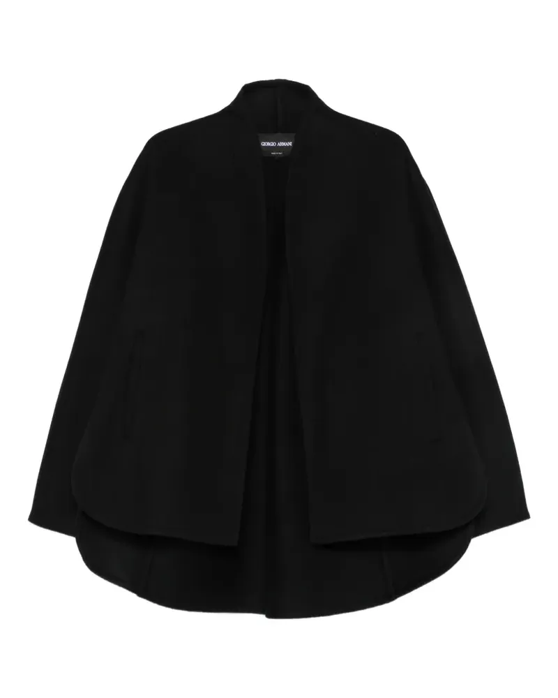 Giorgio Armani Mantel mit abgerundetem Saum - Schwarz Schwarz