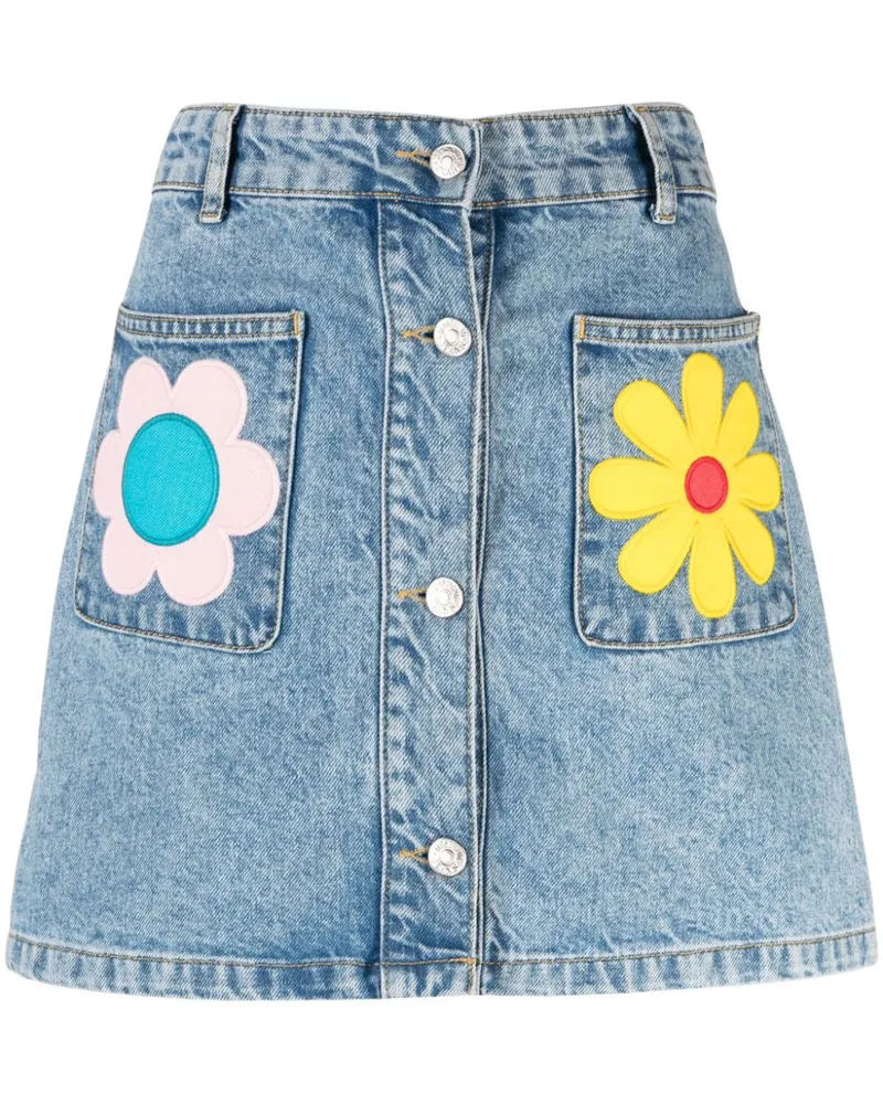 Moschino Jeans-Minirock mit Patches - Blau Blau