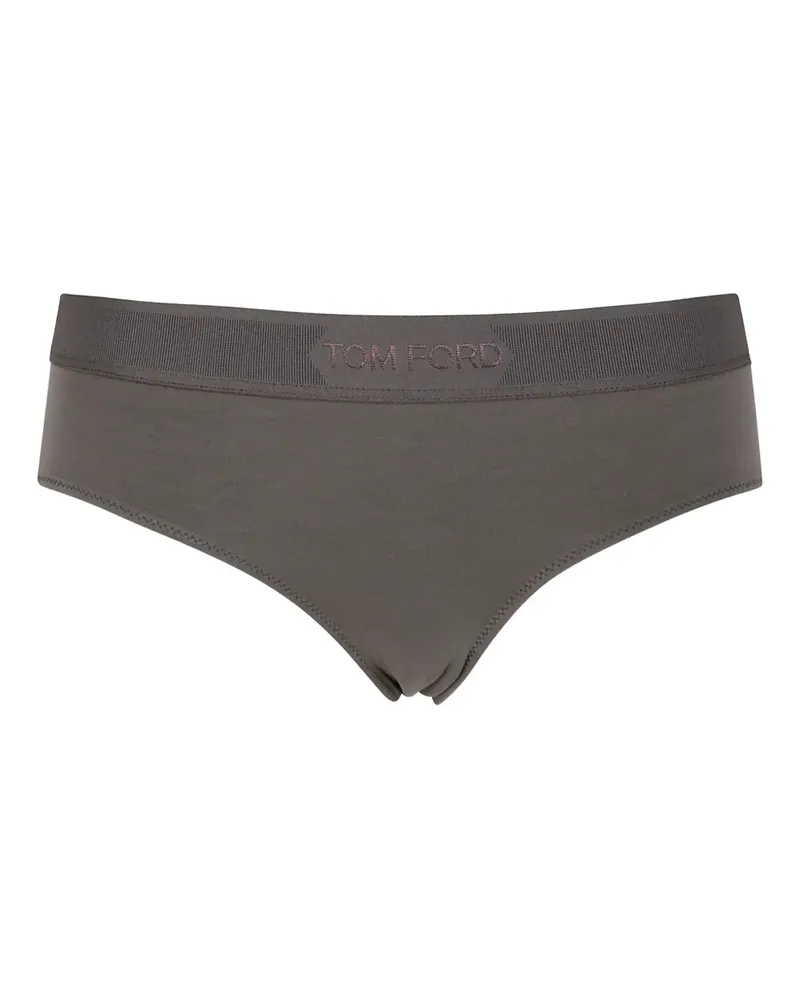 Tom Ford Slip mit Logo-Bund - Grün Grün