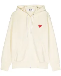 Comme des Garçons Kapuzenjacke mit Herz-Motiv Gelb