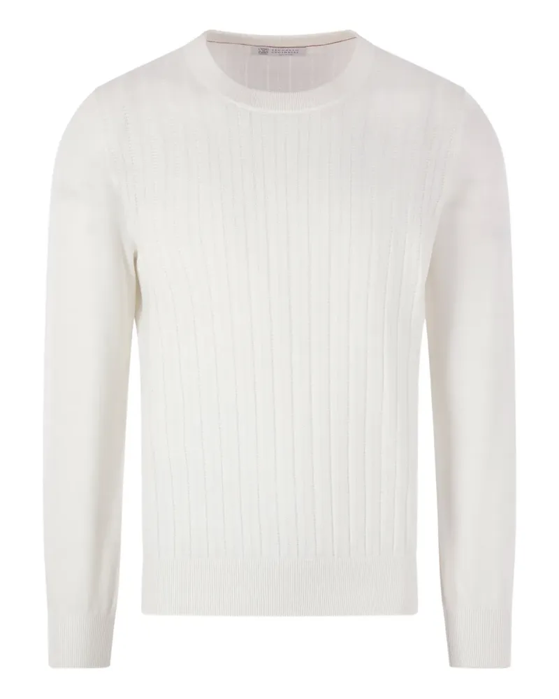 Brunello Cucinelli Pullover aus Baumwolle - Weiß Weiß