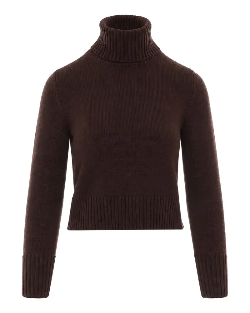 Alpha Studio Pullover mit geripptem Saum - Braun Braun