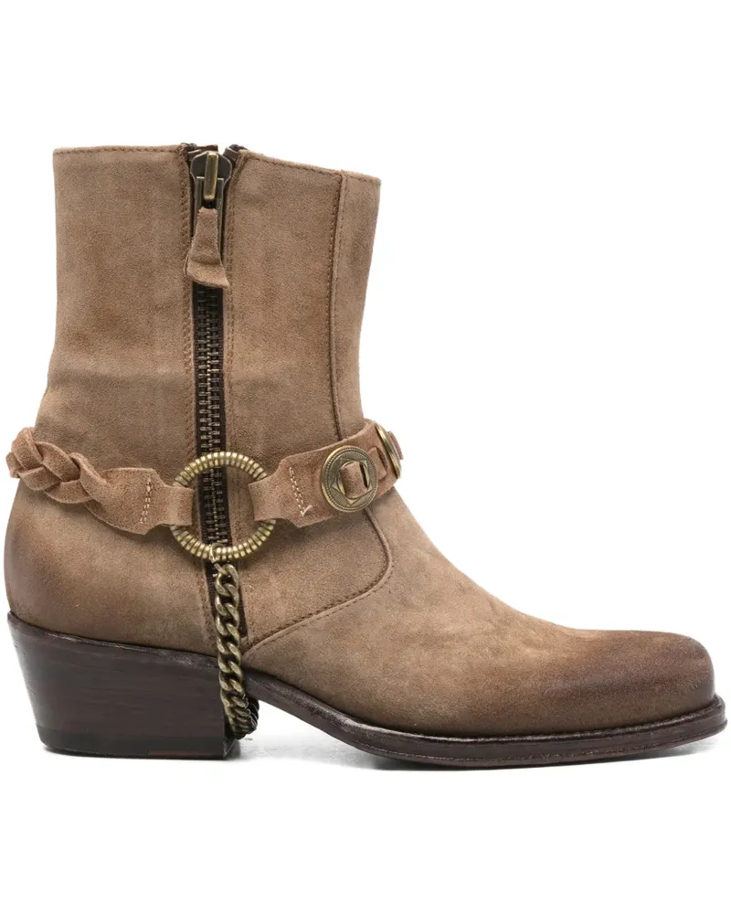 Damy chain-embellishment boots - Braun Braun