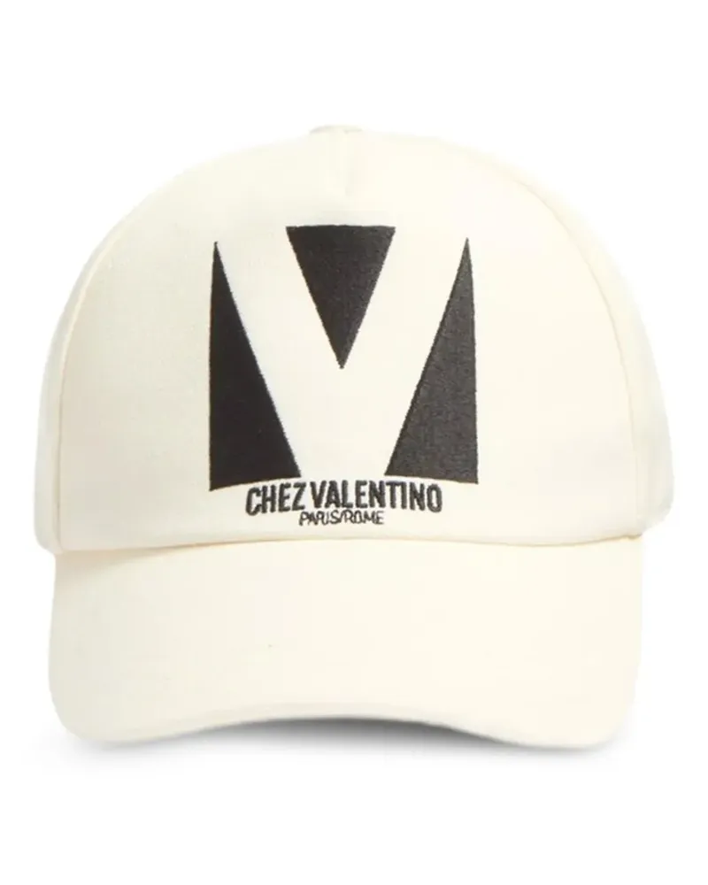 Valentino Garavani Chez Baseballkappe mit Stickerei - Weiß Weiß
