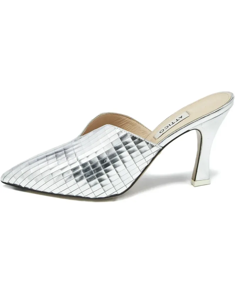 ATTICO stiletto mules - Silber Silber