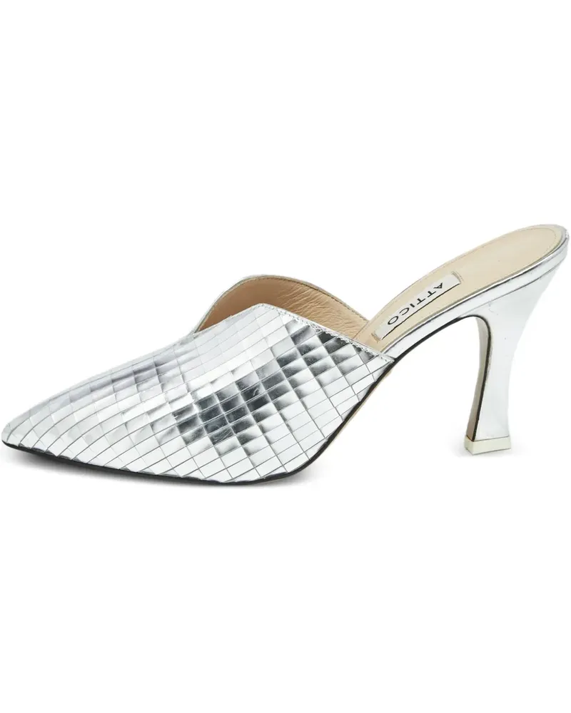 ATTICO stiletto mules - Silber Silber