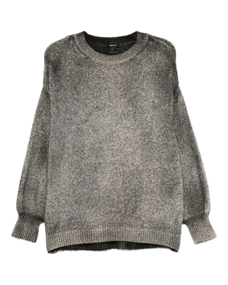 Avant Toi Melierter Pullover - Grau Grau