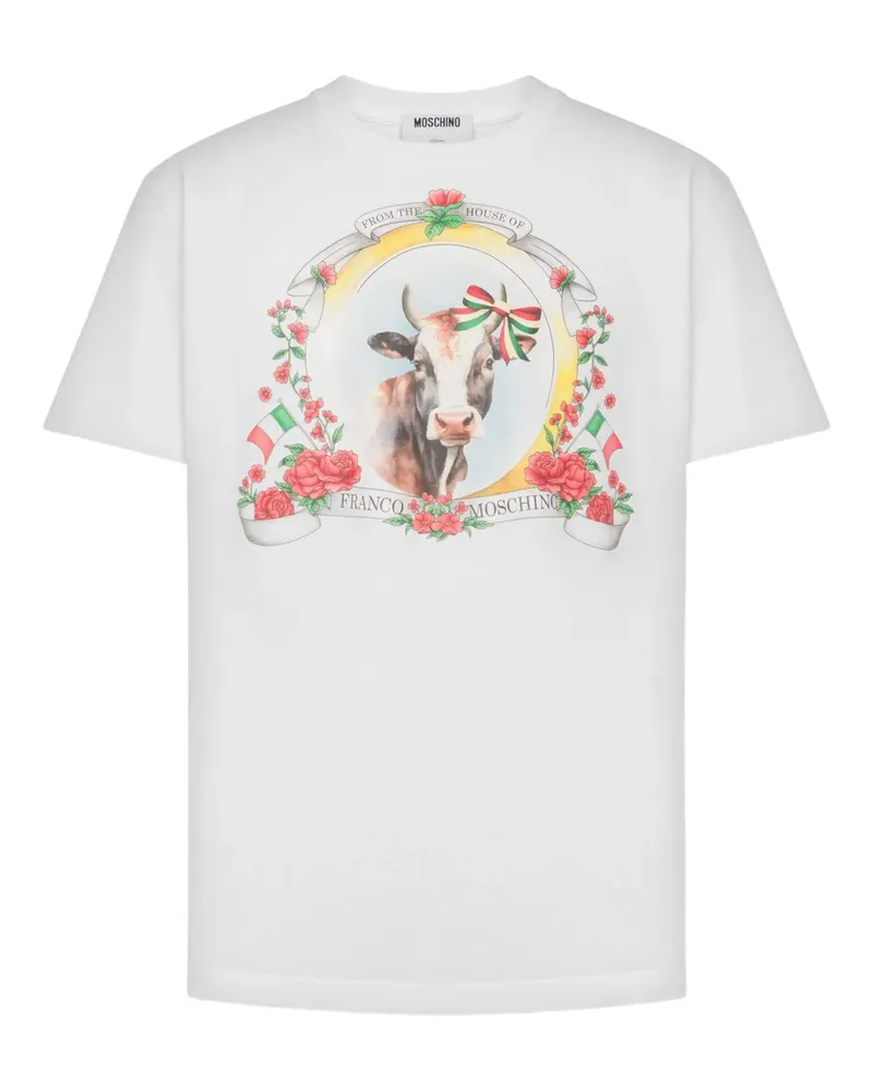 Moschino T-Shirt mit grafischem Print - Weiß Weiß