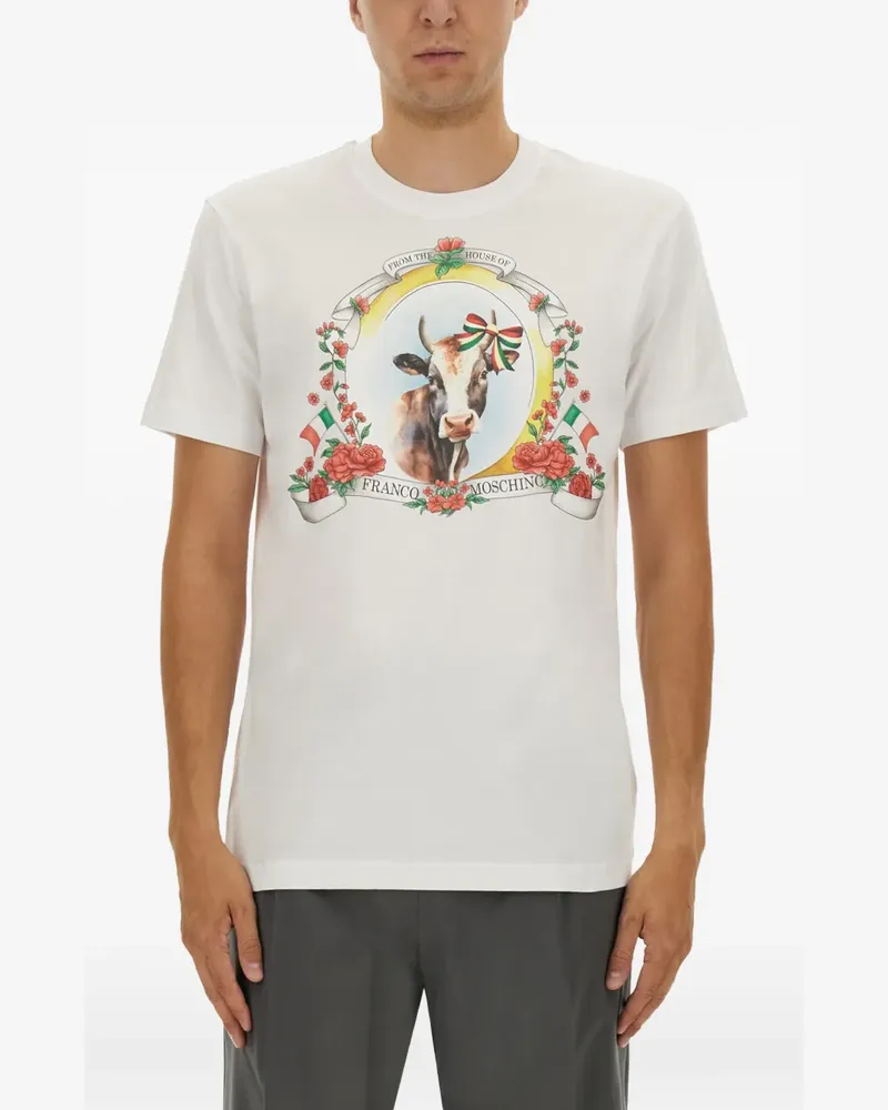 Moschino T-Shirt mit grafischem Print - Weiß Weiß
