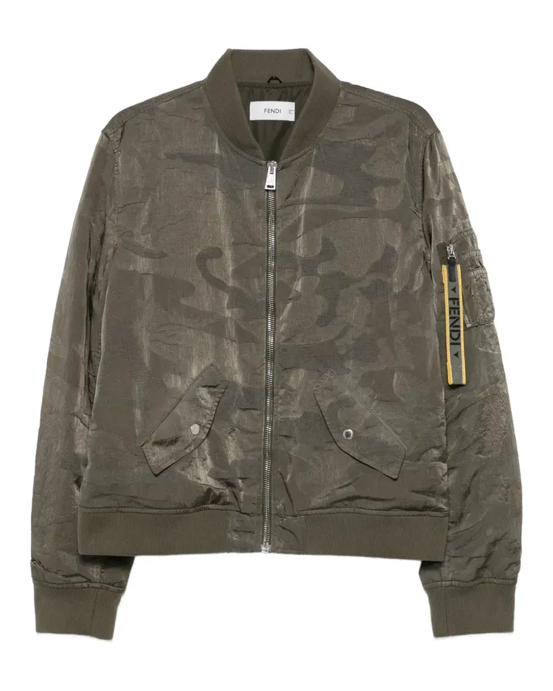 Fendi Bomberjacke mit Camouflagemuster - Grün Grün