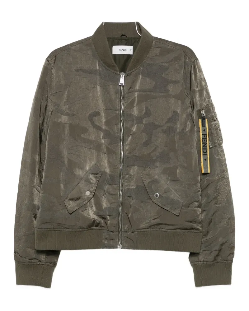 Fendi Bomberjacke mit Camouflagemuster - Grün Grün