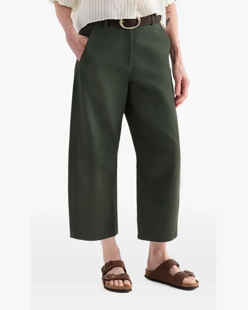 TWP cropped wide-leg trousers - Grün Grün