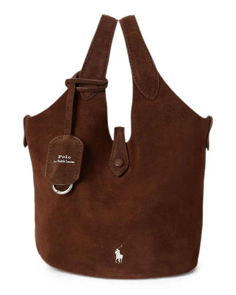 Ralph Lauren Polo Play calf suede tote bag - Braun Braun