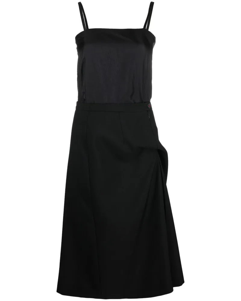 Maison Margiela Reworked Midikleid - Schwarz Schwarz