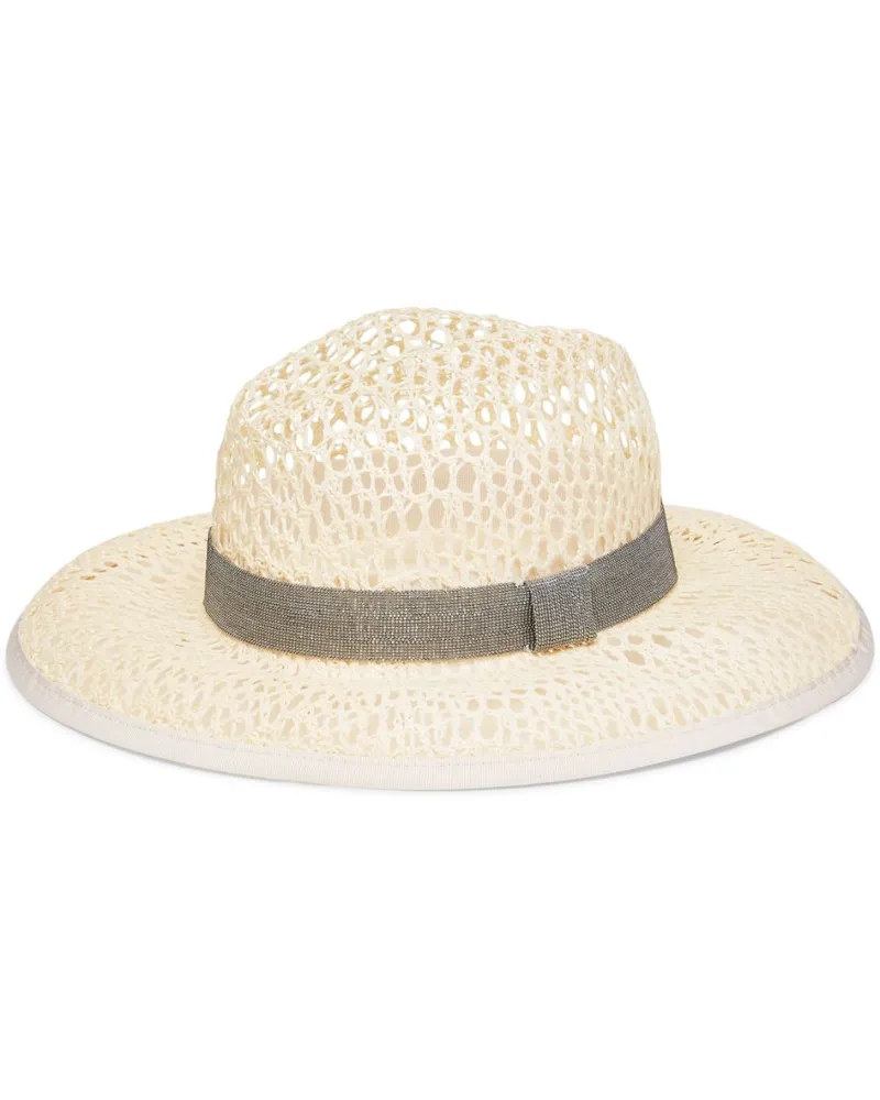 Brunello Cucinelli Fedora mit Monili-Verzierung - Nude Nude