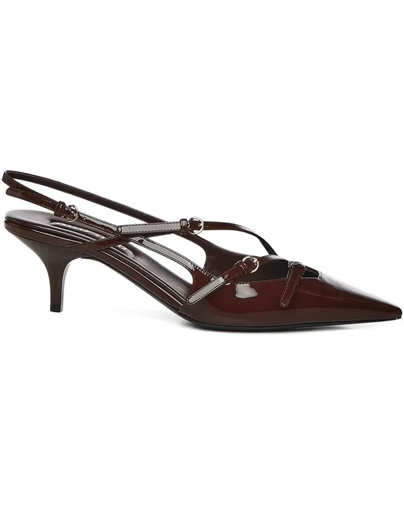 Miu Miu slingback leather pumps - Braun Braun