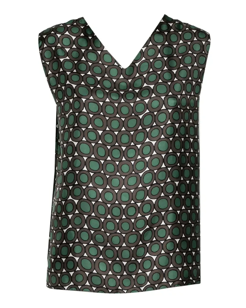 Max Mara 2024 Top mit geometrischem Print - Grau Grau