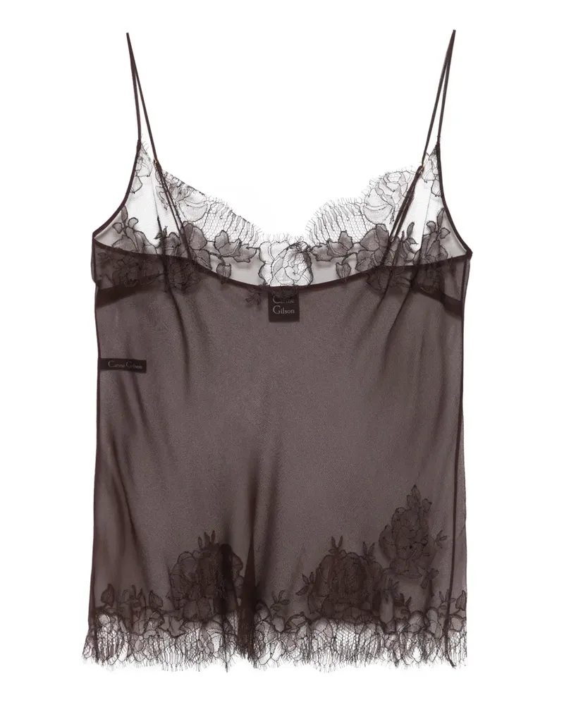 Carine Gilson Camisole-Top aus Organza - Braun Braun