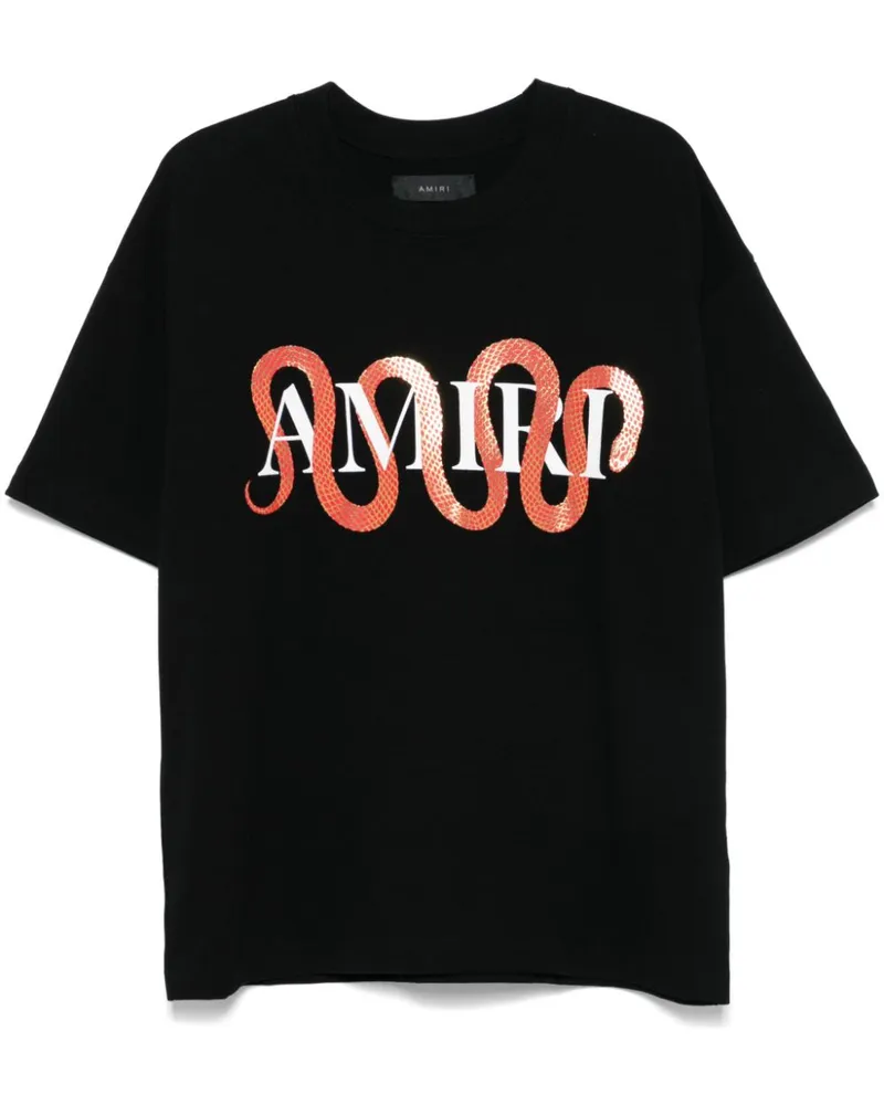 Amiri T-Shirt mit Schlangen - Schwarz Schwarz