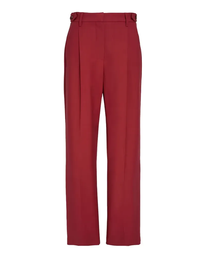 Brunello Cucinelli pleated wool-twill trousers - Rot Rot