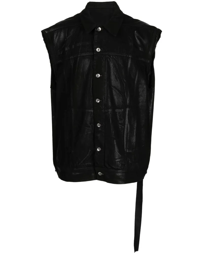 DRKSHDW by Rick Owens Gewachste Weste - Schwarz Schwarz