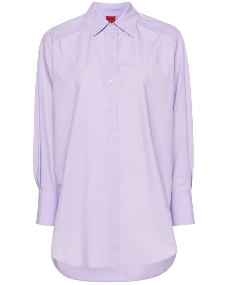 HUGO BOSS Hemd aus Popeline - Violett Violett