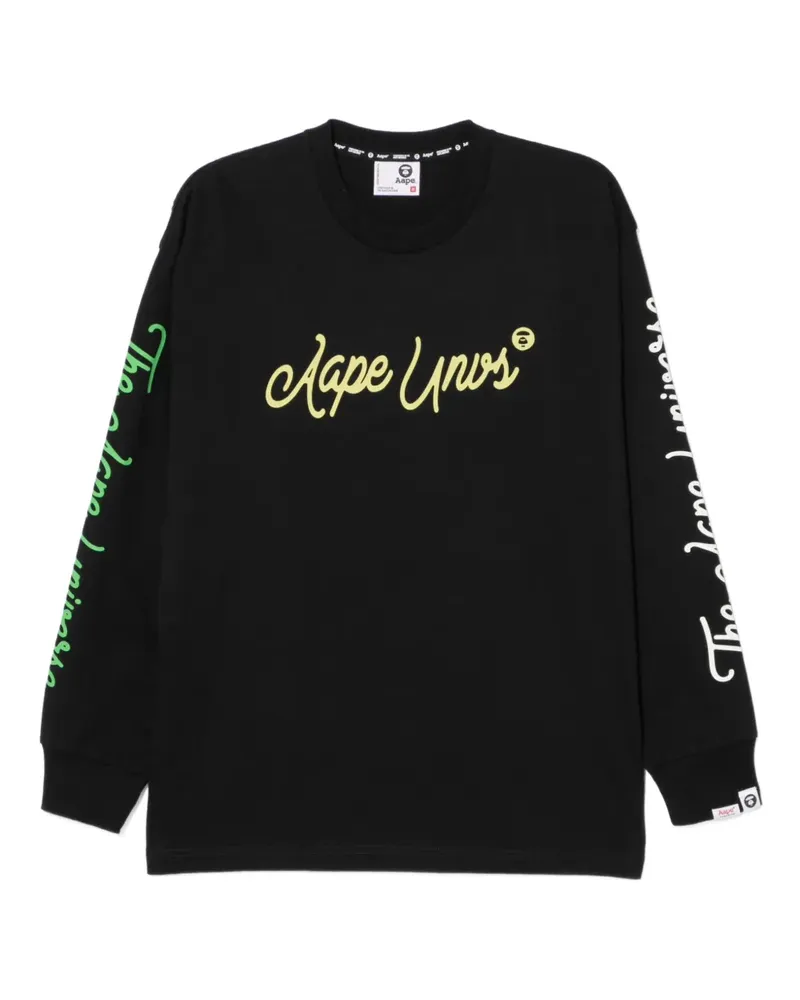 BAPE T-Shirt mit Logo-Print - Schwarz Schwarz