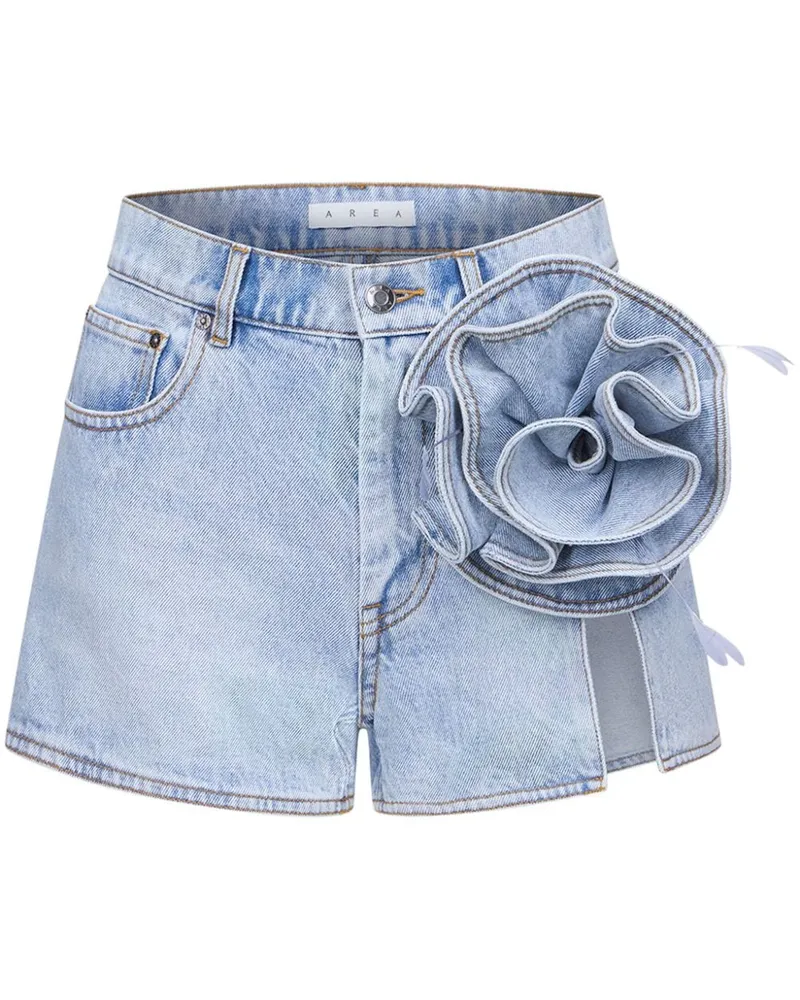 Area Shorts mit Blumenapplikation - Blau Blau