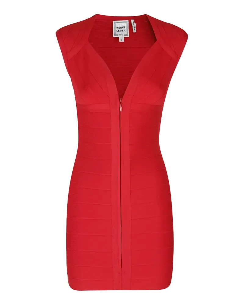 Hervé Léger bandage zip-front dress - Rot Rot