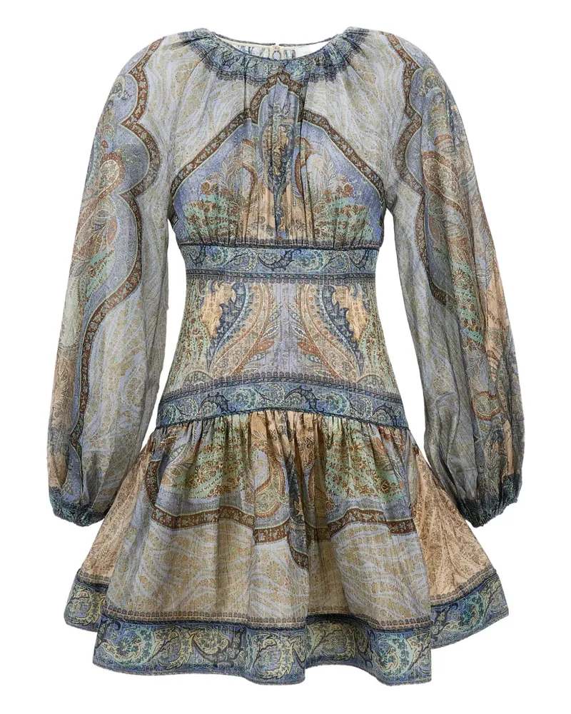 Zimmermann Wanderlust Minikleid - Blau Blau