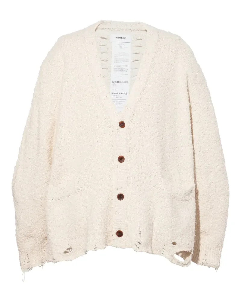Doublet distressed button cardigan - Nude Nude