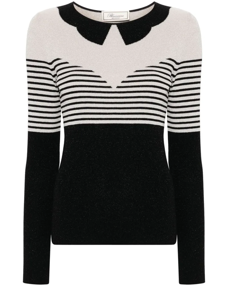 Blumarine Gestreifter Pullover - Nude Nude