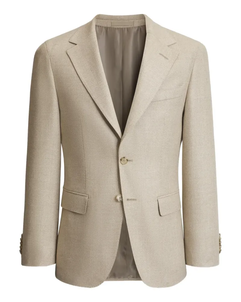 HUGO BOSS Klassischer Blazer aus Schurwolle mit Seide - Nude Nude
