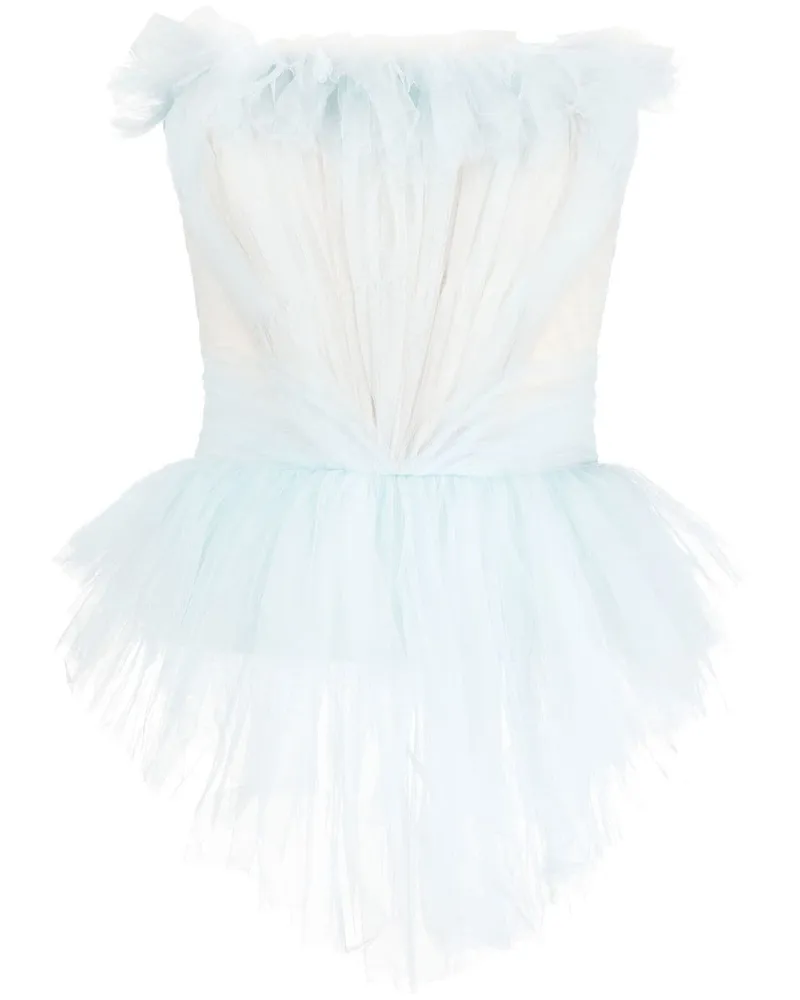 Philosophy Di Lorenzo Serafini Top mit Tüll - Blau Blau