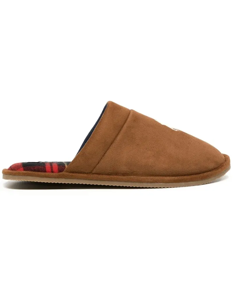 Ralph Lauren Mules mit Logo-Stickerei - SNUFF/CREAM Snuff