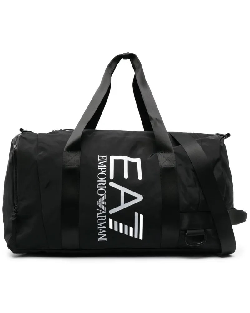 EA7 Reisetasche mit Logo-Print - Schwarz Schwarz