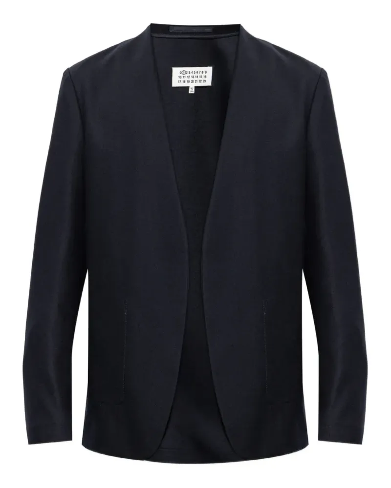 Maison Margiela Kragenloses Sakko - Blau Blau