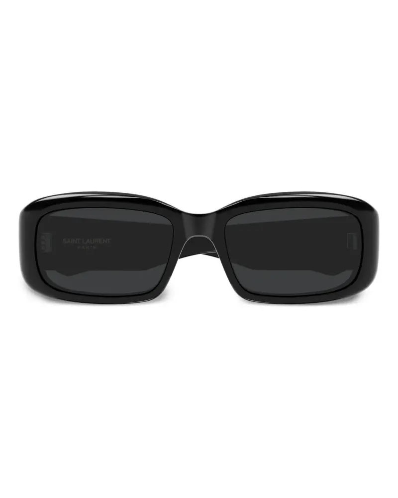 Saint Laurent Sonnenbrille mit eckigem Gestell - Schwarz Schwarz